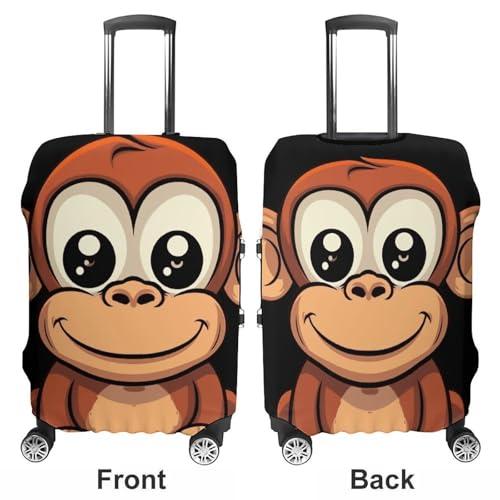 Cartoon Monkey Printed Luggage Cover Protector, Fits 18-32 Inch Luggage3