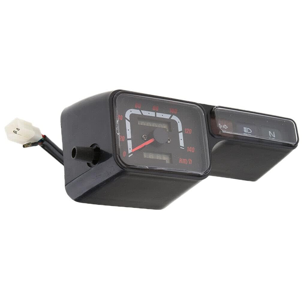 Royal Sun 0-140Km/h Speedometer Clock Instrument Odometer Compatible with Honda XR250 CRM250 BAJA250 XLR250 with Neutral Display, Turn Indicator, Headlight Indicator