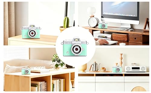 Appareil photo numérique portable compact vert double mode selfie autonomie 2h