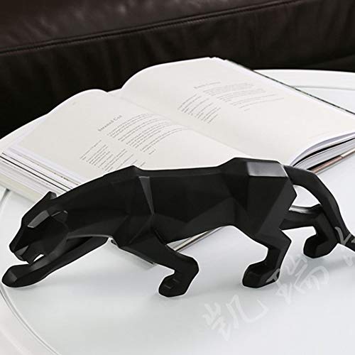 Asnomy Nordic Modern Polyresin Cheetah Figurine Home Decor, Originality Home Decoration Furnishing Animal Ornament Resin, Resin Statues Home Decor Ornament Figures, Black #TOP2