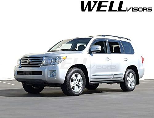 WellVisors Window Visors Wind Deflectors Compatible with Toyota Landcruiser 2008-2021 Premium Series Rain Guards 3-847TY020