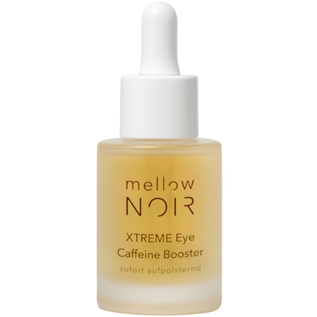 mellow NOIR Xtreme Eye Cafféine Booster Sérum pour les yeux 15 ml | Rembourrage instantané, avec caféine pour les yeux fatigués et enflés, contre les cernes et les poches larmes, végétalien