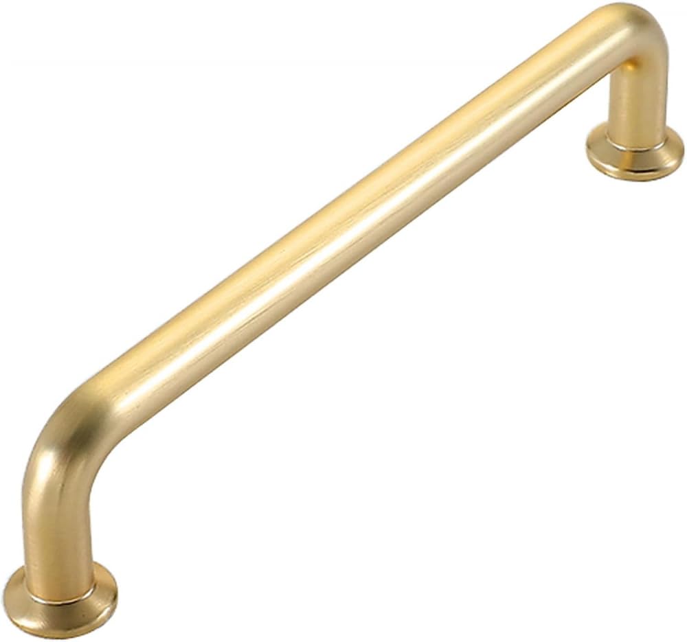 Evionlin Lot De 4 Poignées De Tiroir Demi-lune En Laiton Bross Avec Vis Pour 141317