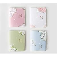 Paquete De 4 Juegos De Gel Para Cuaderno De Bolsillo A7 Portátil Portátil De Mano Cuaderno Para Niña Cuaderno De Viaje Papelería Hermoso Cuaderno Dentro De La Línea
