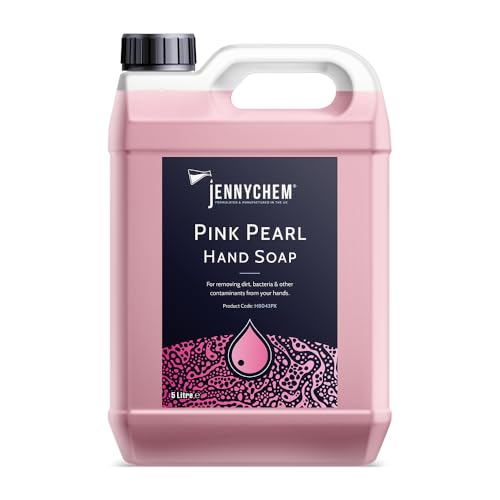 5L Pink Pearl Antibacterial Hand Soap – Bulk Liquid Hand Wash Refill – Soft, Moisturising & Germ-Killing – Ideal for Workplace, Salon or Home Use