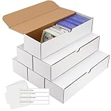Card Box 6 Pack-4800 Count, Trading Card Storage with 20 Dividers & 8 Labels, Card Organizer Corrugated Cardboard Storage for Baseball Cards, TCG/Magic/Mtg Collection