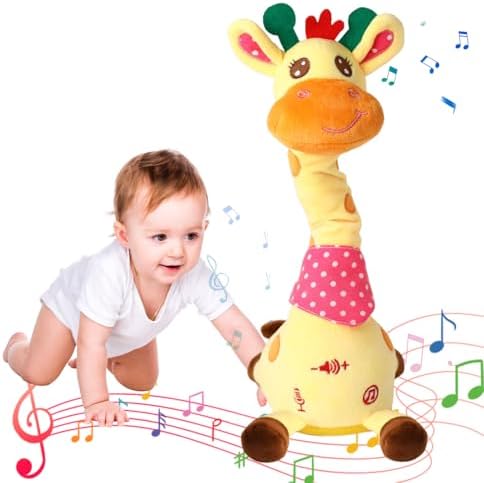 Dancing Giraffe Musical Toys Recording and Repeating Plush Baby Toys 6 to 12 Months Toys, Singing Talking Giraffe Baby Developmental Toy,Valentines Day Decor/Gift for Friend