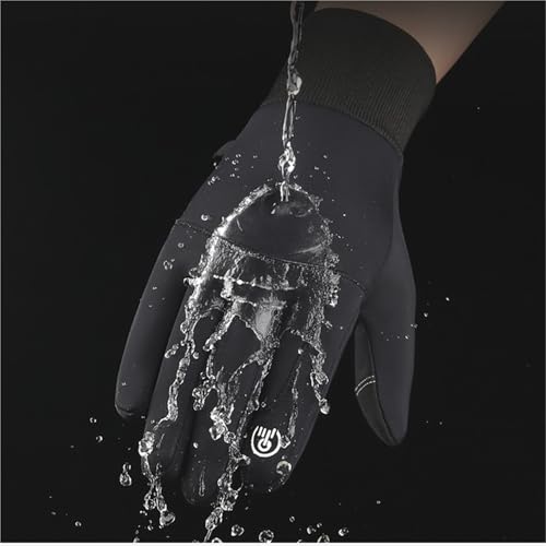 Guantes térmicos de invierno táctiles y con hebilla de cable para ciclismo al aire libre 5