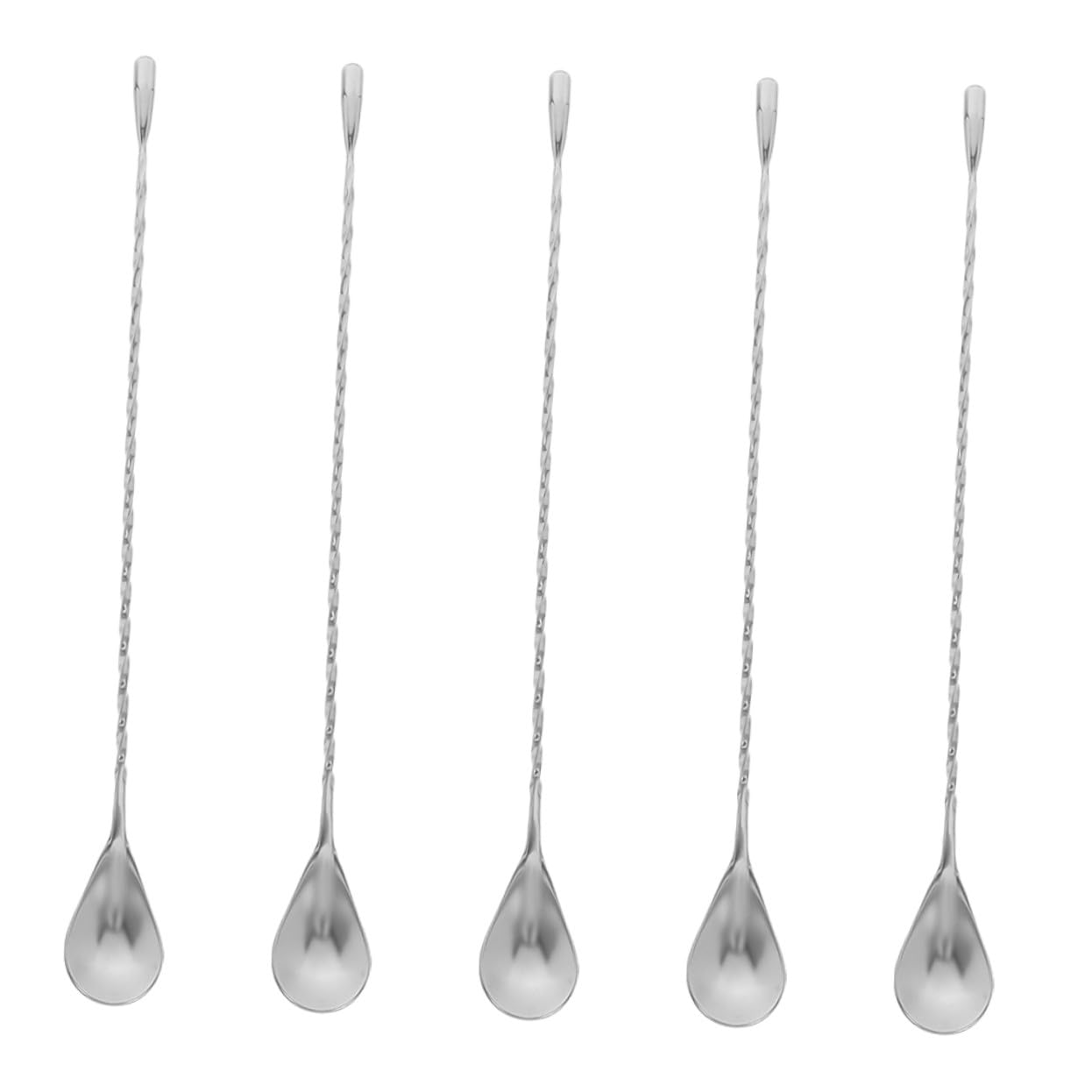 Cuillères à cocktail torsadées en acier inoxydable haut de gamme
