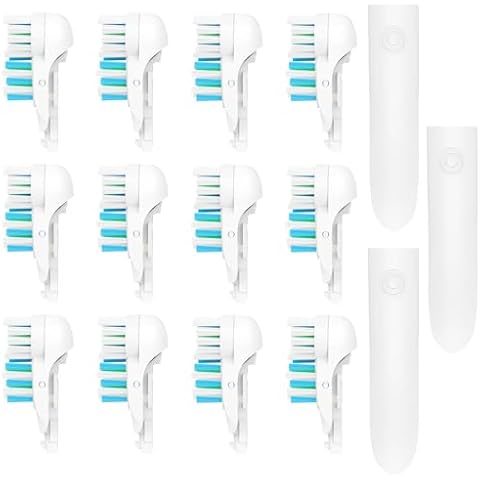 12 Pcs Electric Toothbrush Dual Clean Replacements Attachments Brush Heads Sensitive Refill Accessories fit for Oral B 4732 3733 4734 Cover