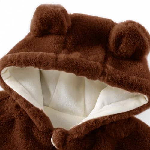 Toddler Fleece Coats Zip up Fuzzy Hooded Jackets Thick Warm Baby Boys Girls Winter Outwear Soft Flannel Jackets Clothes2