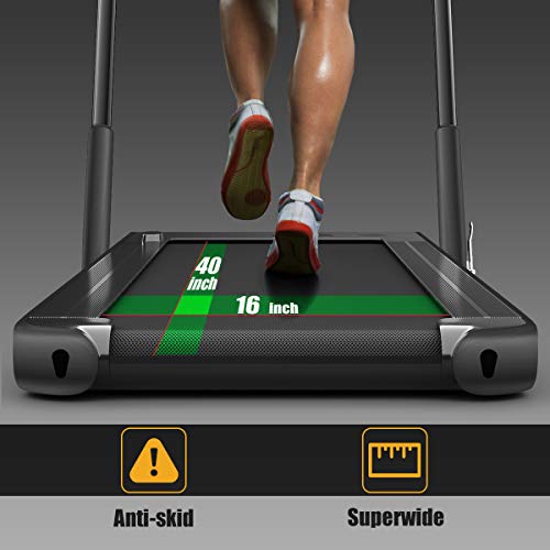 COSTWAY 2-in-1 loopband, inklapbaar, 2,25 HP, wandelpad onder het bureau met app, bluetooth en afstandsbediening, 1-12 km/u, loopband voor thuis - Afbeelding 4