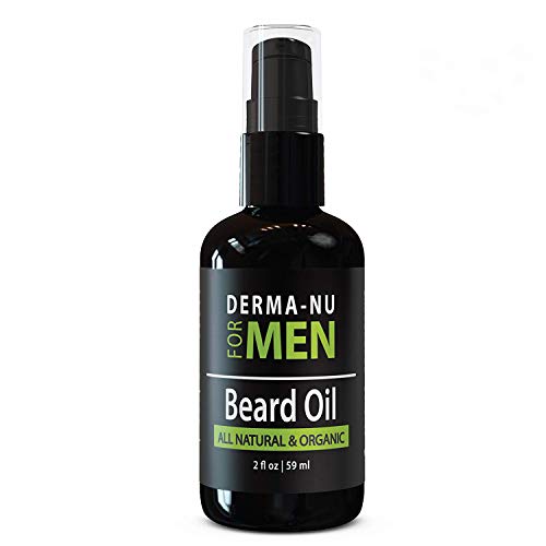 Beard Oil & Conditioner by Derma-nu for Men - Best Facial Hair Grooming Product. Organic, All Natural Formula Enriched with Argan, Avocado & Jojoba Oil for a Strong, Healthy Beard