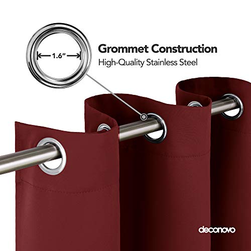 Image of Deconovo Blackout Curtain for Living Room 84 Inches Long, Door Curtain