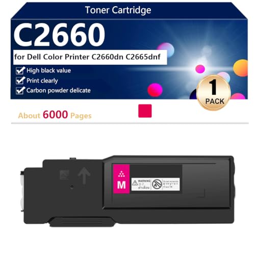 Cartouche C2660 magenta résout les pannes de toner sur Dell C2660dn et C2665dnf