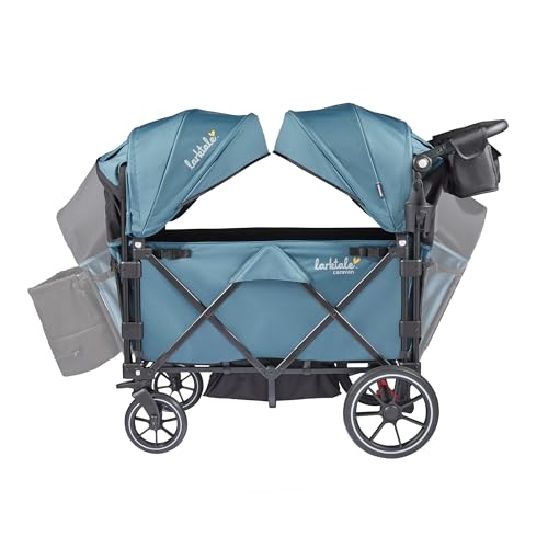 Larktale Caravan V3 Stroller, 2-Seater Kids Wagon, 207 lb Capacity, Seaford Blue