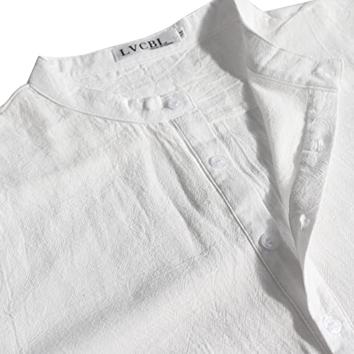 LVCBL Henley overhemd voor heren, lange mouwen, zomerhemd, vrijetijdshemd, linnen hemd, regular fit, herenshirt - Image 4