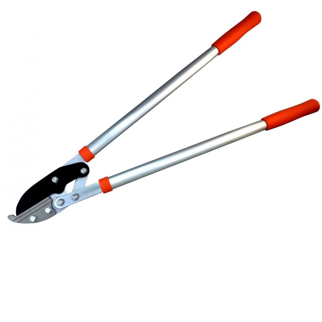 Podadera de dos manos 75cm. Cizalla con yunque ideal para ramas secas y duras. Cortes suaves y limpios 40mm Antiadherente, Sujeción segura. Contracuchilla en forma de gancho