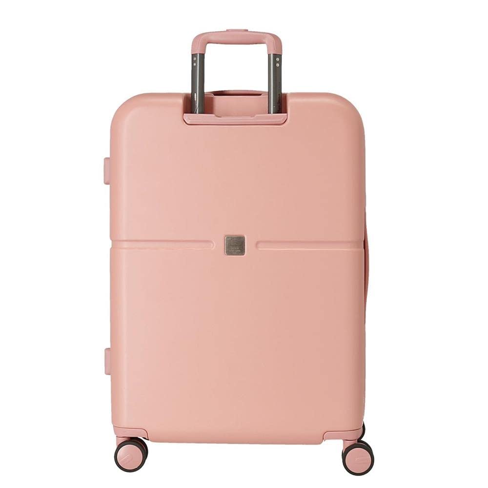 Pepe Jeans Carina Juego de maletas Rígida, Rosa, 4 Ruedas dobles