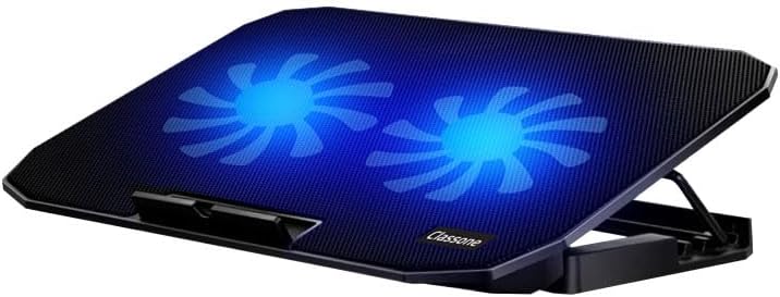 Classone M40 Gaming Laptop Cooler Notebook Stand, Blue Led,14-15.6-17 inch compatible, 2 Fans, 2 Usb