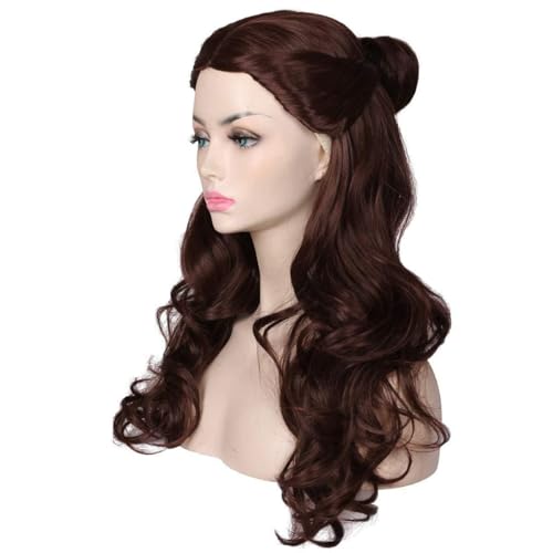 ColorGround - Peluca de disfraz para mujer, color negro