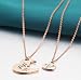 Ankiyabe Gigi & Gigi's Heart Necklace Set Grandma & Me Gift (Rose Gold)