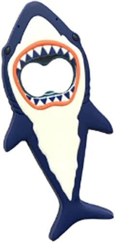 Abrebotellas Tiburón Cerveza Abrebotellas Imán 3D Lindo Dibujos Animados Animales Soda Bebida Abrebotellas Bar Cocina Herramienta Regalo Azul