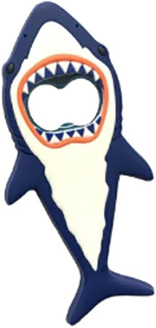 ARFUKA Bottle Opener Shark Beer Bottle Opener Magnet 3D Cute Cartoon Animal Soda Beverage Bottle Opener Bar Kitchen Tool Gift Blue