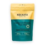 Kolkata Chai Signature Masala Chai mix, 100% Organic Black Tea, Makes 20 cups, Premium loose leaf tea and spice blend, All Natural, 4.23 oz