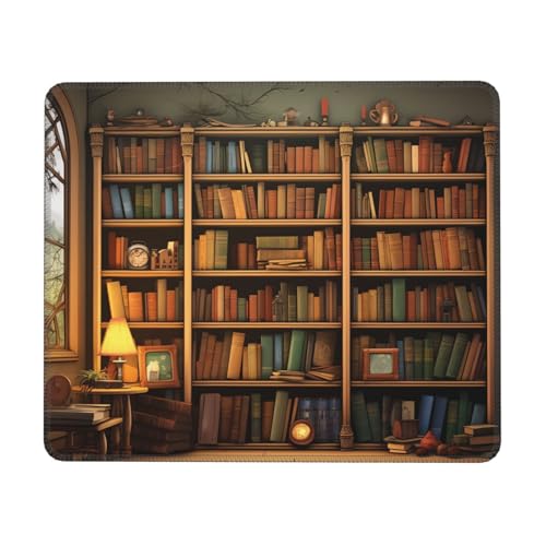 Waschbar Mauspads, Retro Booksh, Komfort Computer-Mauspads, Tischunterlage, 25X30cm, Büro, PC, Büro