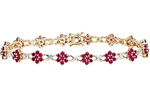 Naava Naava Damen-Armband Edelstein Blumen 375 Gelbgold Saphir blau rundschliff Diamant 185 cm