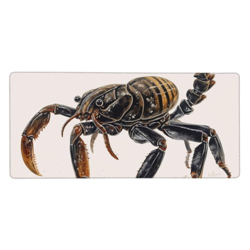 Tapis de souris scorpion grand format antidérapant avec bords cousus pour un contrôle précis