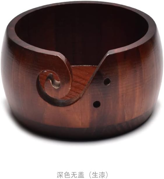 Miniatura 6 de Tazón de hilo de madera, cuenco de hilo para tejer, cuencos de hilo de ganchillo, soporte para bolas, cuenco de almacenamiento para tejer bricolaje,