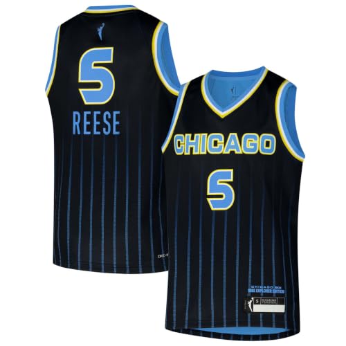 Angel Reese Chicago Sky #5 WNBA Youth 4-20 Black Explorer Edition Player Jersey - Large 14/16