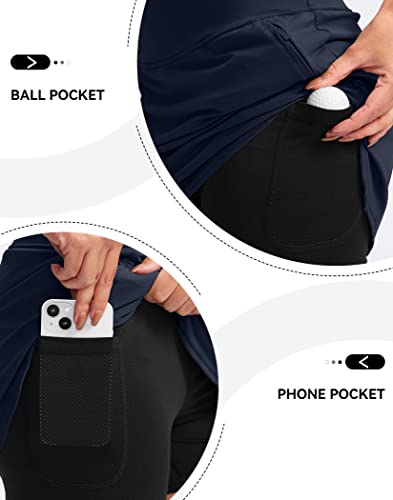 G Gradual High Waisted Tennis Skirt Golf Skirt Zipper Pockets Athlethic Skorts Skirts For Women Running Workout (Navy. S) #TOP2