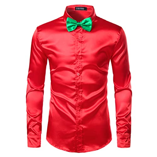 Chemises de fête de mariage en soie pour homme avec cravates