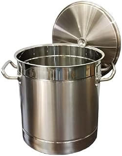 Large Stainless Steel Stock Pot with Lid - 25L Commercial & Home Soup Pot for Gas/Induction Cookers, Durable 304 Stainless Steel, Ideal for Catering & Cooking ,One Color-25L