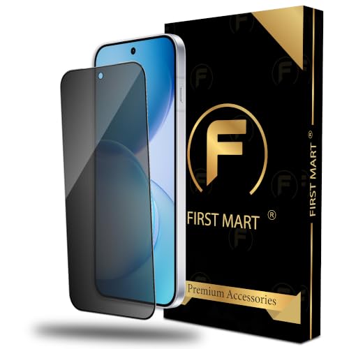 Image of FIRST MART Privacy Tempered Glass for Oppo Reno 16 | Anti-Spy Screen Protector, Edge-to-Edge 9H Scratch Protection, Case-Friendly, Bubble-Free | Pack of 1