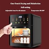 Double-Layer Air Fryer Oven,6-in-1 Function,Large Visible Window,Color Touch Screen,Air Fryer,More Than 10 Built-in Menus, for Family Dining,Baking,Roasting,Grilling and Other Recipes,L - Image 8