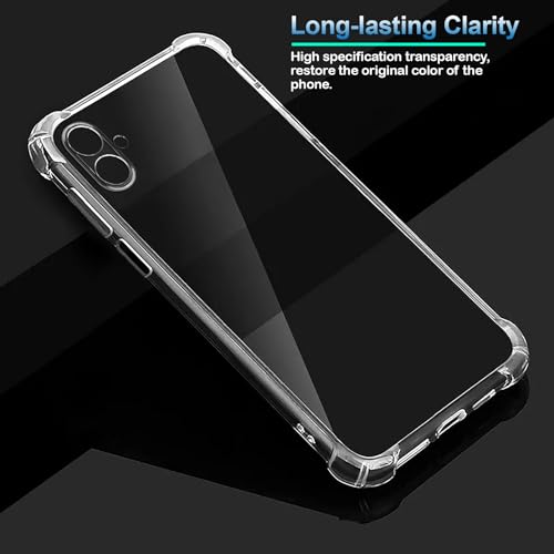 Image of Plus Mobile Cover Soft & Flexible Shockproof Back Case with Cushioned Edges Transparent for Samsung Galaxy F14 5G - Clear