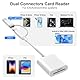 Duale Steckverbinder MicroSD/SD Kartenleser für iPhone iPad, Lightning & USB C SD Kartenleser Kamera Speicher kartenleser, USB-C OTG Adapter für Geräte mit iOS/Android/Anderen Systemen