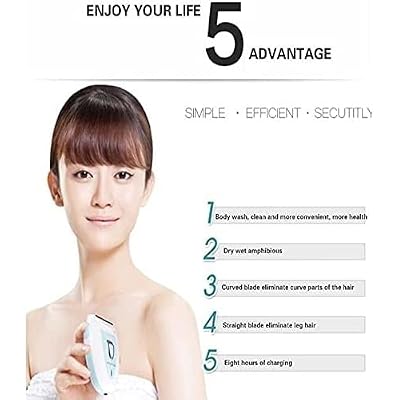 Epilator, Hair Removal for Women, Wet& Dry, Cordless, Epilator Hair Removal Dry and Wet Cordless Waterproof Razor,The Safety has a Beautiful, Low Noise Design