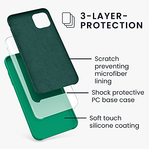 Kwmobile Tpu Silicone Case Compatible With Apple Iphone 11 - Case Slim Phone Cover With Soft Finish - Emerald Green #TOP1