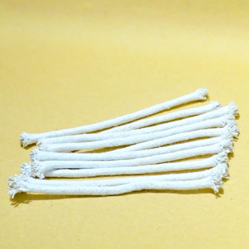 Image of Classyo Cotton Wicks for Pooja | Cotton Diya Batti for Puja | Wicks for Diya | Long Jyoti Batti (Pack of 10, 5.5 Inch)