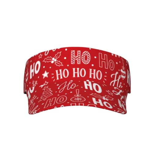 Visor Hats Ho Ho Ho Christmas Sun Sports Adjustable Beach Colorful Cap& Hat Men Women Adults