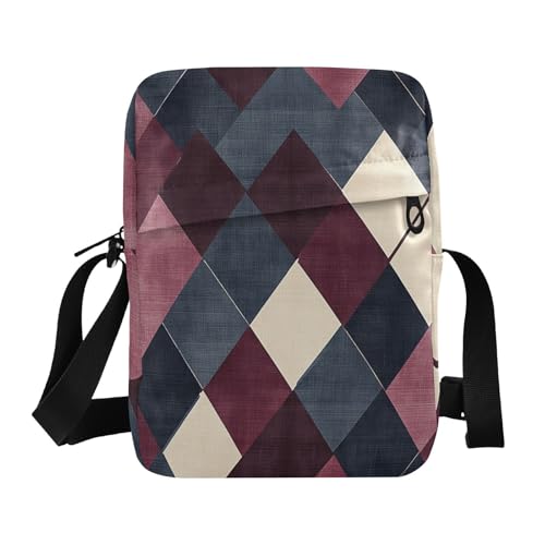 mens messenger bag crossbody shoulder bag men Women's Purses Adjustable Strap for Shopping Shopping- Burgundy Navy Blue