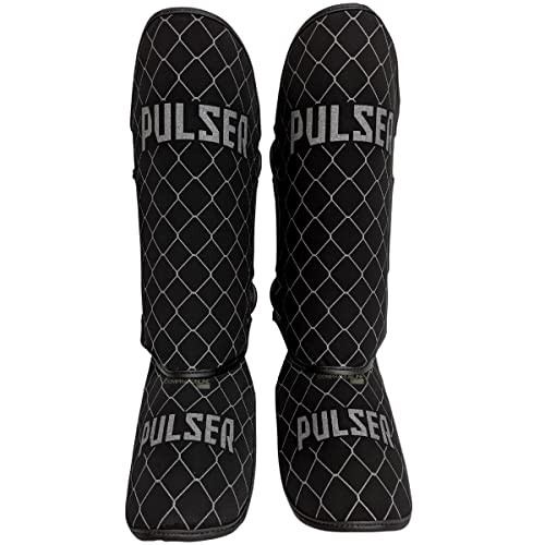 Caneleira Muay Thai Protetor Canela Pulser Thunder Fight 20 MM Kickboxing Profissional Original