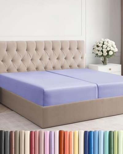 Split King Fitted Bed Sheet - Bottom Single Fitted Sheet