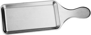 Food Serving Tray,Stainless Steel Barbecue Pan Stainless Sushi Plate Garnish Tray Food Stainless Steel Griddle Plate Hot Pot Meatball Plate Sushi Container Rectangular Tray Trim Snack Metal Plate(Silv