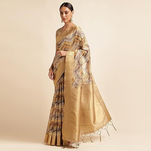 DOI MOI banarasi silk saree in tussar silk – image 2